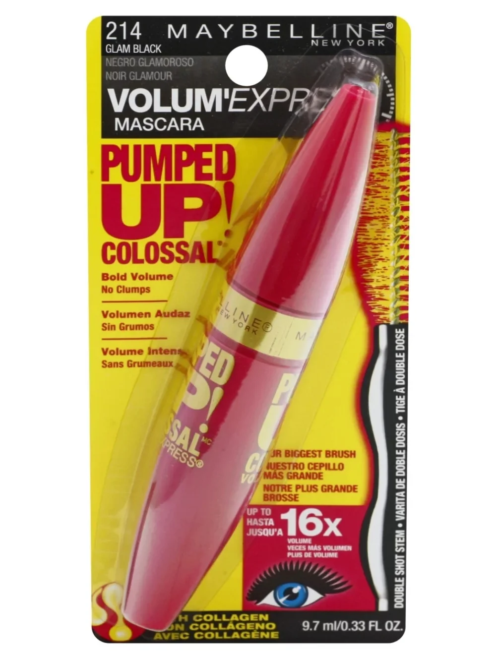 Maybelline Volum' Express Pumped up! Colossal Mascara - 214 Glam Black